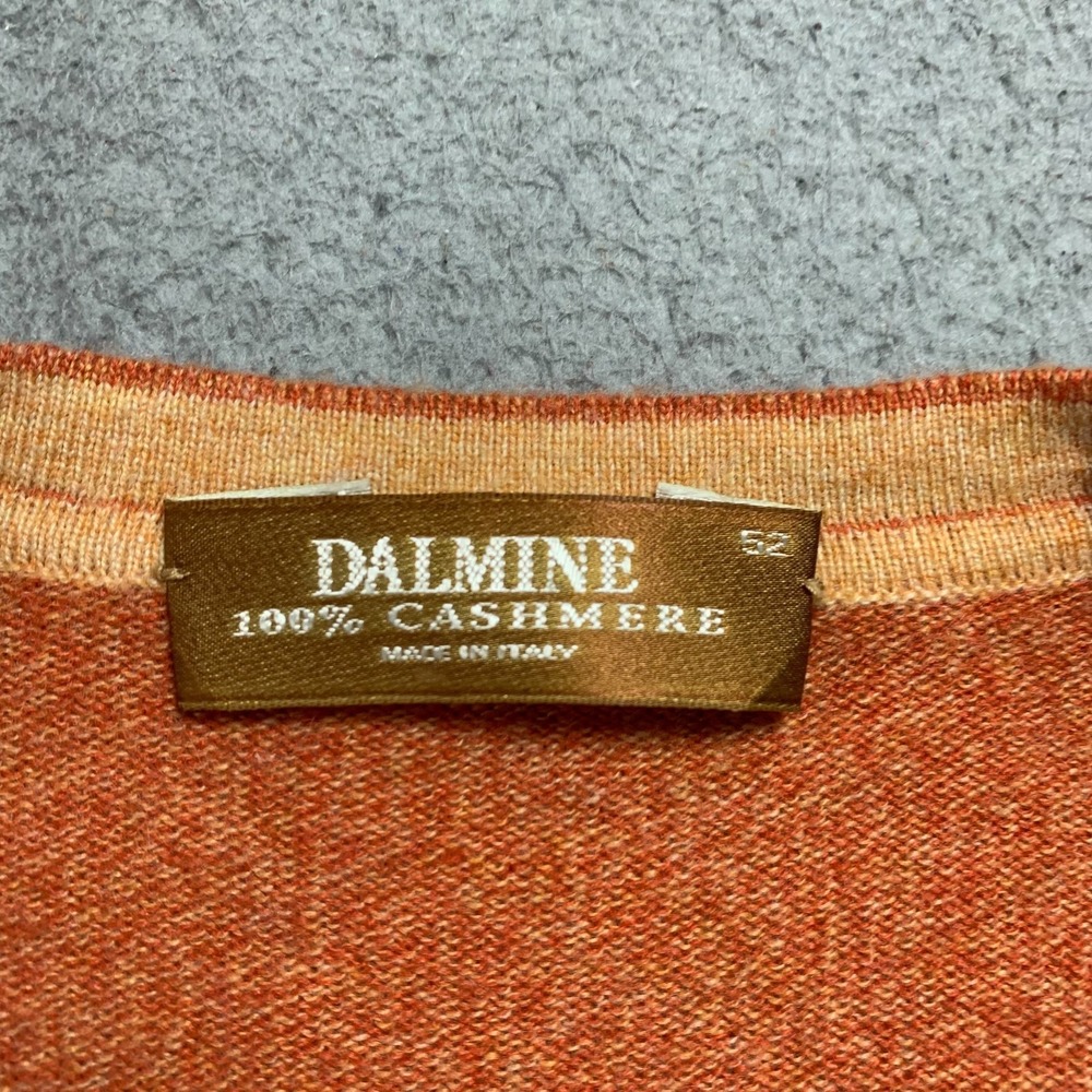 DALMINE Sweater Mens Size 52 Pullover Cashmere Orange* - Picture 3 of 9